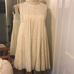 NWT Free People Ivory lace swing dress
